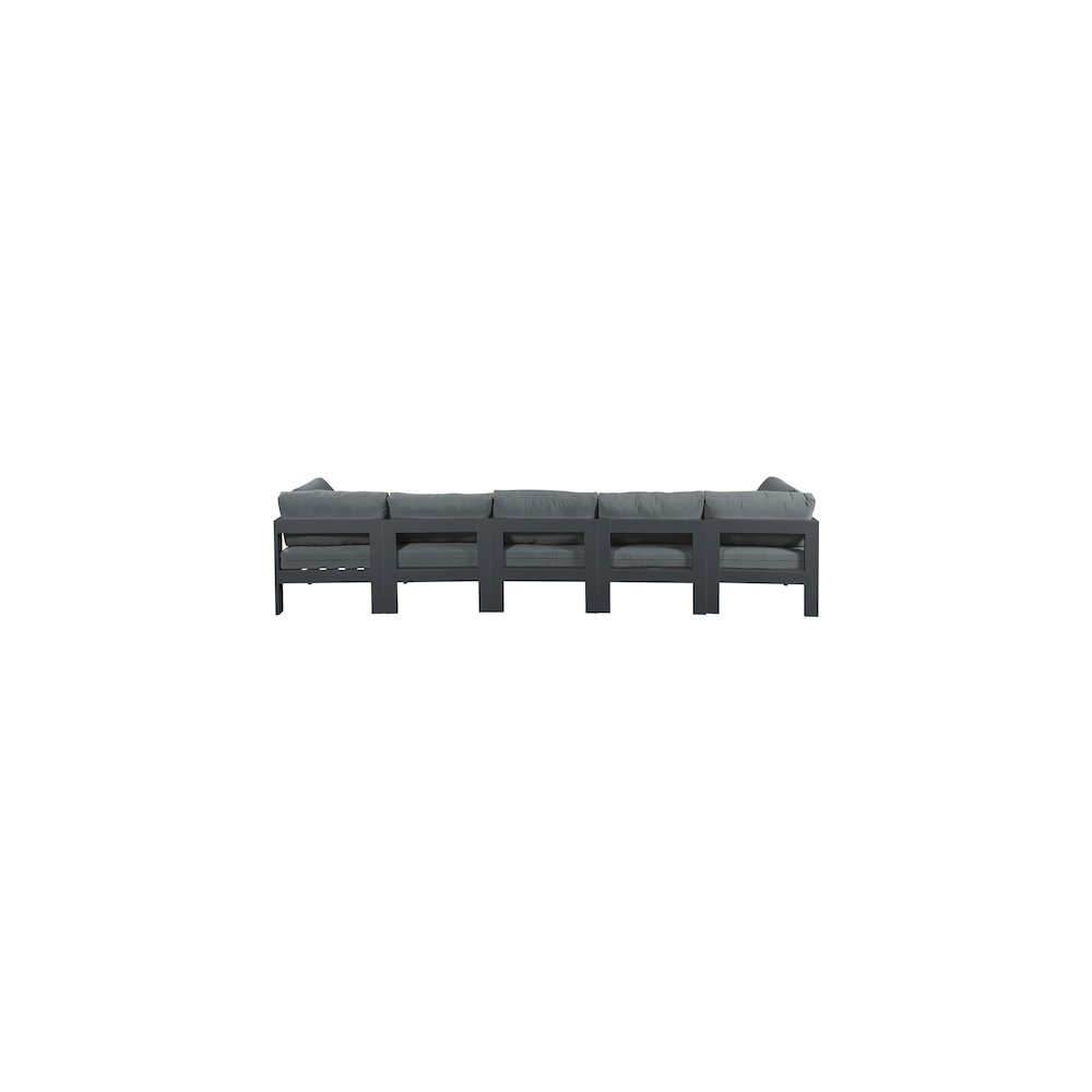 Nizuc Grey Water Resistant Fabric Outdoor Patio Modular Sofa