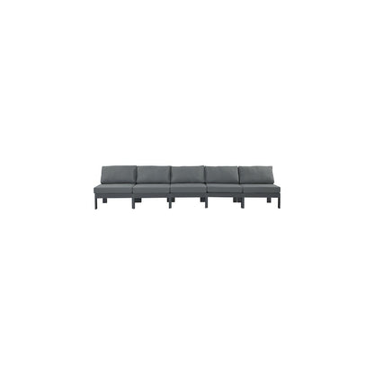 Nizuc Grey Water Resistant Fabric Outdoor Patio Modular Sofa