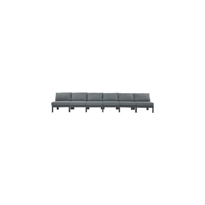 Nizuc Grey Water Resistant Fabric Outdoor Patio Modular Sofa
