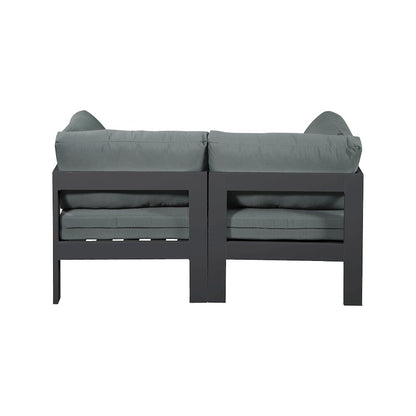 Nizuc Grey Water Resistant Fabric Outdoor Patio Modular Sofa