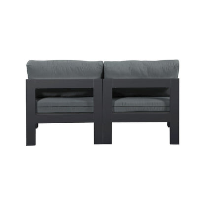 Nizuc Grey Water Resistant Fabric Outdoor Patio Modular Sofa