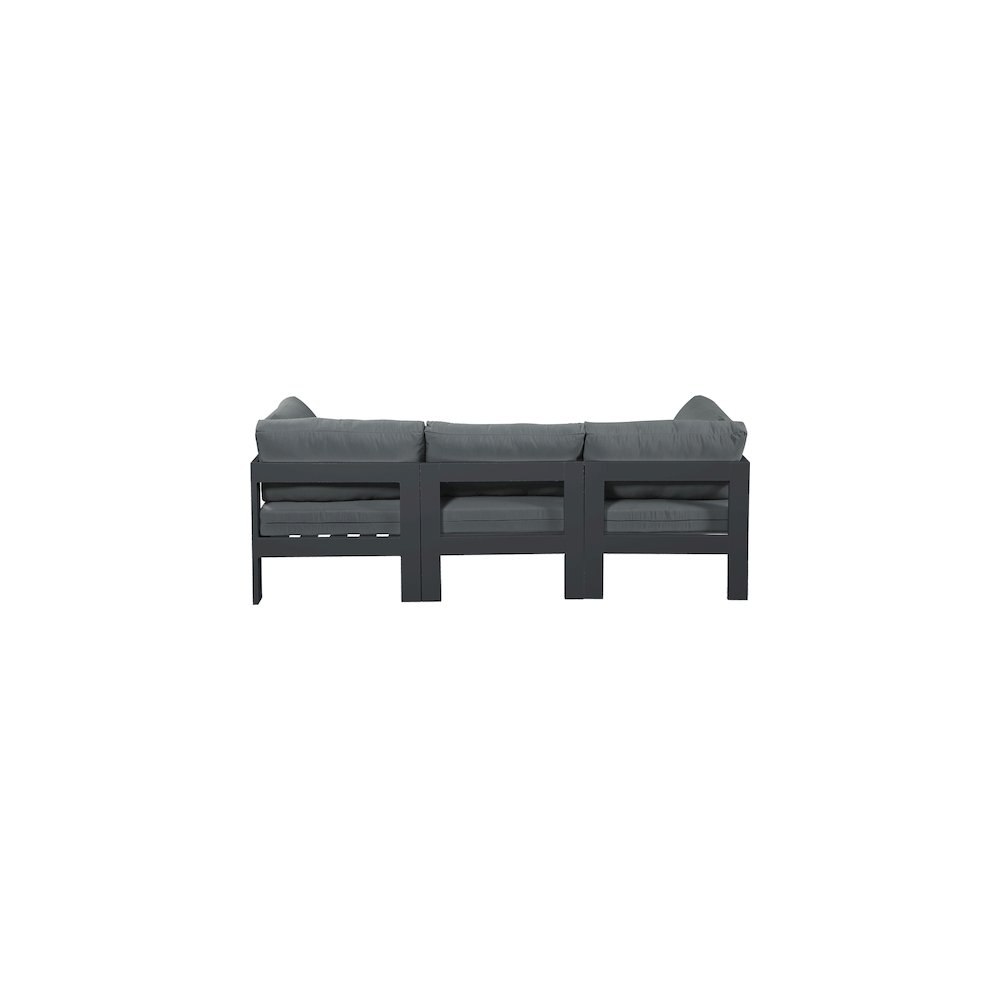 Nizuc Grey Water Resistant Fabric Outdoor Patio Modular Sofa