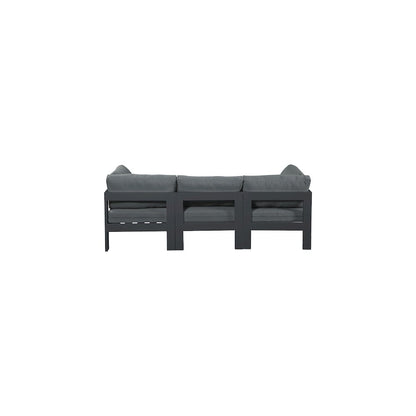 Nizuc Grey Water Resistant Fabric Outdoor Patio Modular Sofa