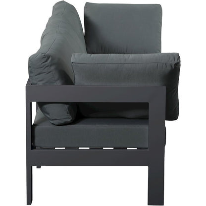 Nizuc Grey Water Resistant Fabric Outdoor Patio Modular Sofa