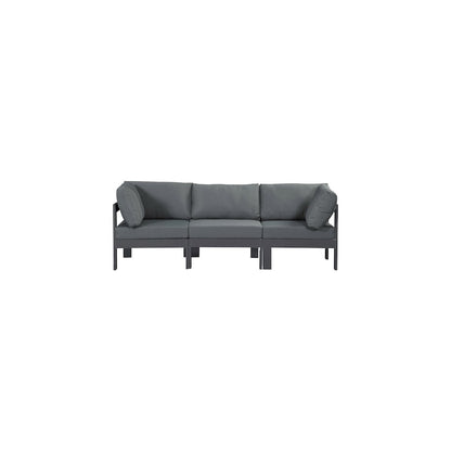 Nizuc Grey Water Resistant Fabric Outdoor Patio Modular Sofa