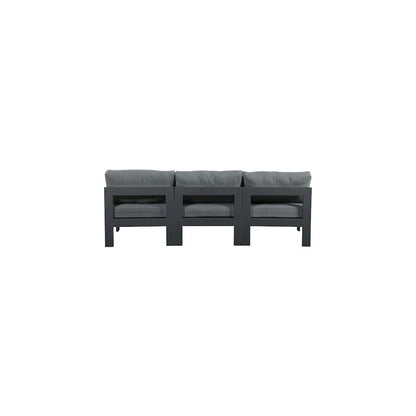 Nizuc Grey Water Resistant Fabric Outdoor Patio Modular Sofa
