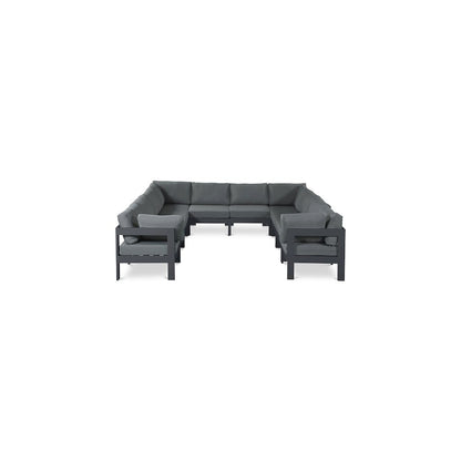 Nizuc Grey Water Resistant Fabric Outdoor Patio Modular Sectional