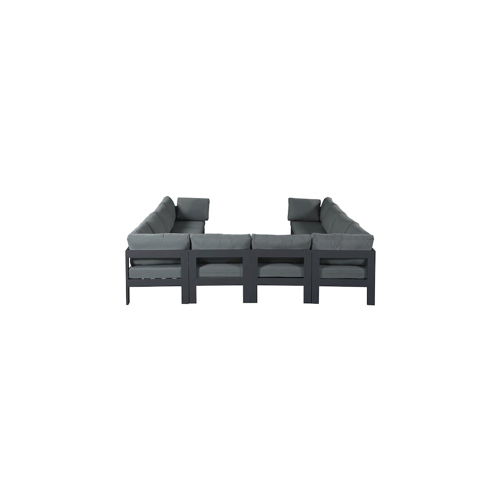 Nizuc Grey Water Resistant Fabric Outdoor Patio Modular Sectional