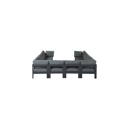 Nizuc Grey Water Resistant Fabric Outdoor Patio Modular Sectional