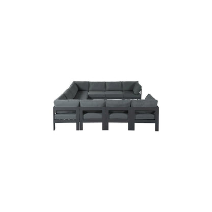 Nizuc Grey Water Resistant Fabric Outdoor Patio Modular Sectional