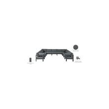 Nizuc Grey Water Resistant Fabric Outdoor Patio Modular Sectional