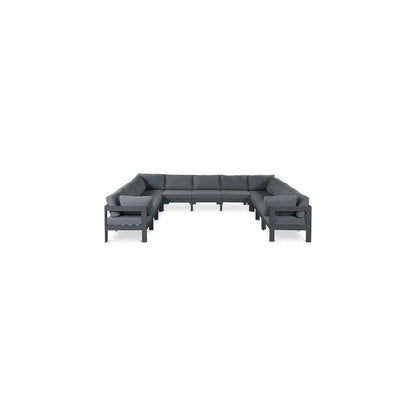 Nizuc Grey Water Resistant Fabric Outdoor Patio Modular Sectional