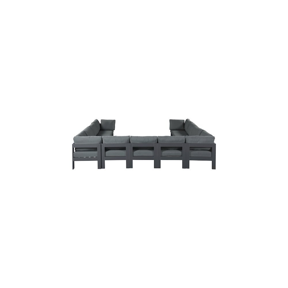 Nizuc Grey Water Resistant Fabric Outdoor Patio Modular Sectional