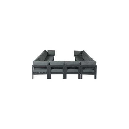 Nizuc Grey Water Resistant Fabric Outdoor Patio Modular Sectional
