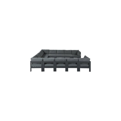 Nizuc Grey Water Resistant Fabric Outdoor Patio Modular Sectional