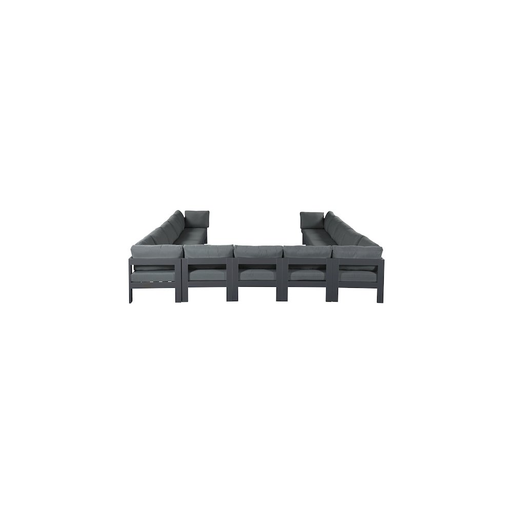 Nizuc Grey Water Resistant Fabric Outdoor Patio Modular Sectional