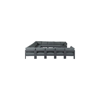 Nizuc Grey Water Resistant Fabric Outdoor Patio Modular Sectional