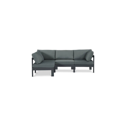 Nizuc Grey Water Resistant Fabric Outdoor Patio Modular Sectional