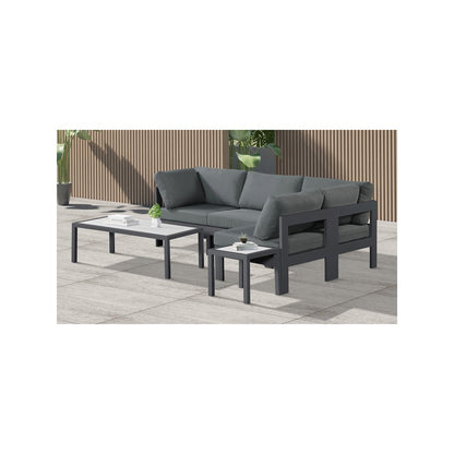 Nizuc Grey Water Resistant Fabric Outdoor Patio Modular Sectional