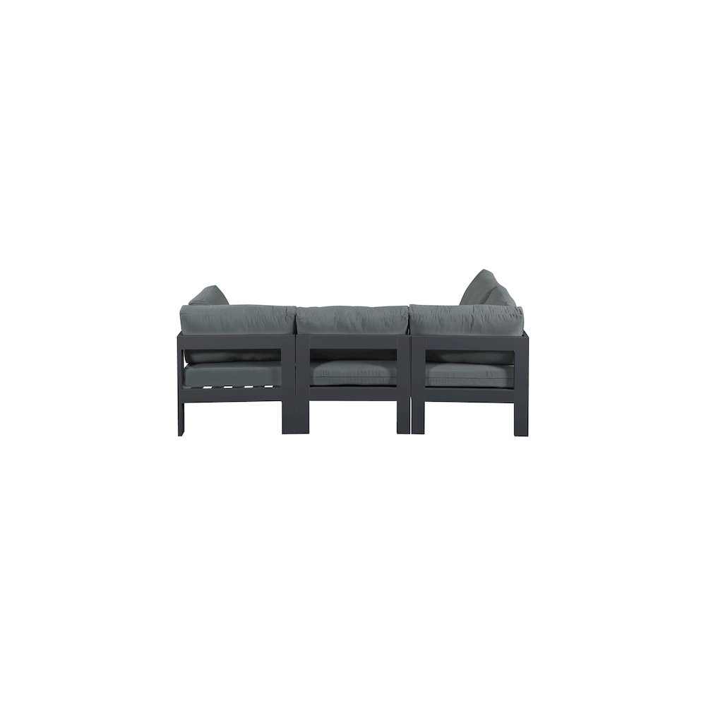 Nizuc Grey Water Resistant Fabric Outdoor Patio Modular Sectional