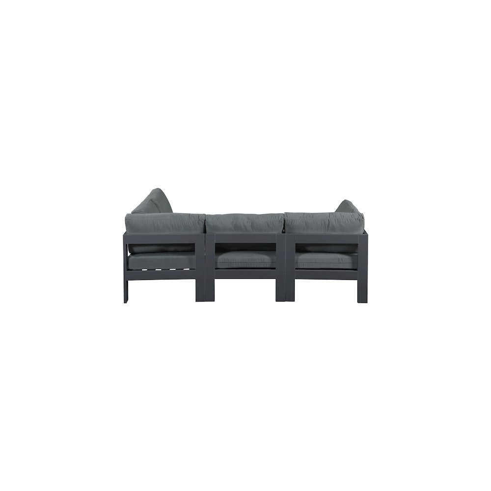 Nizuc Grey Water Resistant Fabric Outdoor Patio Modular Sectional