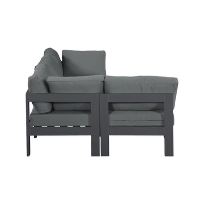 Nizuc Grey Water Resistant Fabric Outdoor Patio Modular Sectional