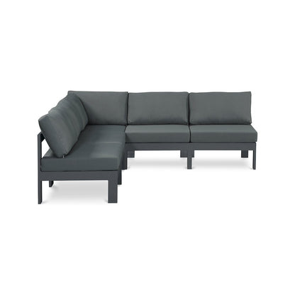 Nizuc Grey Water Resistant Fabric Outdoor Patio Modular Sectional