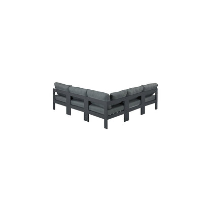Nizuc Grey Water Resistant Fabric Outdoor Patio Modular Sectional