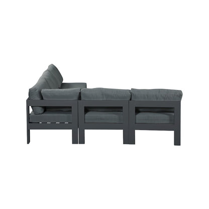 Nizuc Grey Water Resistant Fabric Outdoor Patio Modular Sectional