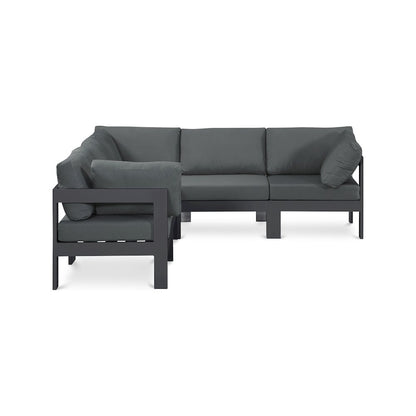 Nizuc Grey Water Resistant Fabric Outdoor Patio Modular Sectional