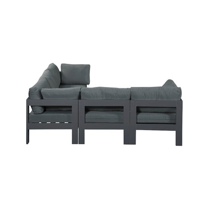 Nizuc Grey Water Resistant Fabric Outdoor Patio Modular Sectional