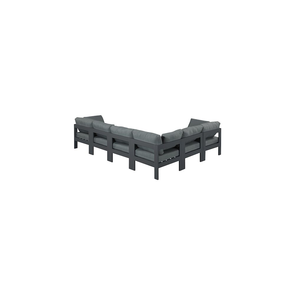 Nizuc Grey Water Resistant Fabric Outdoor Patio Modular Sectional