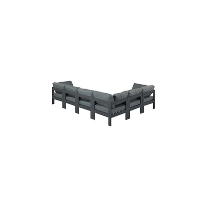 Nizuc Grey Water Resistant Fabric Outdoor Patio Modular Sectional