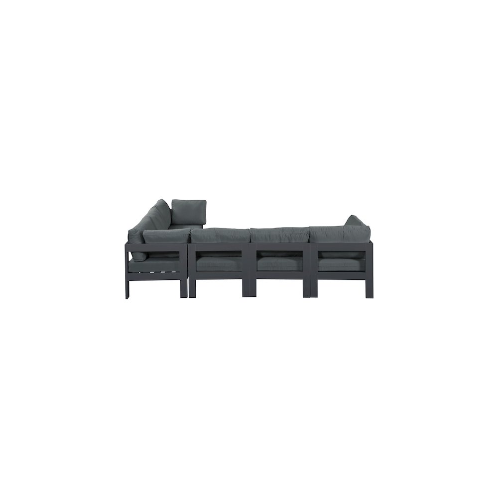 Nizuc Grey Water Resistant Fabric Outdoor Patio Modular Sectional