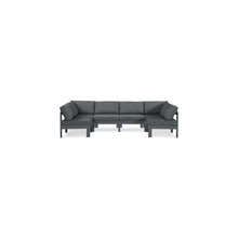 Nizuc Grey Water Resistant Fabric Outdoor Patio Modular Sectional