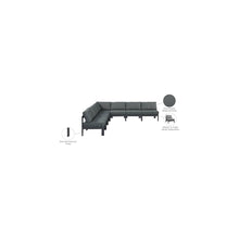 Nizuc Grey Water Resistant Fabric Outdoor Patio Modular Sectional