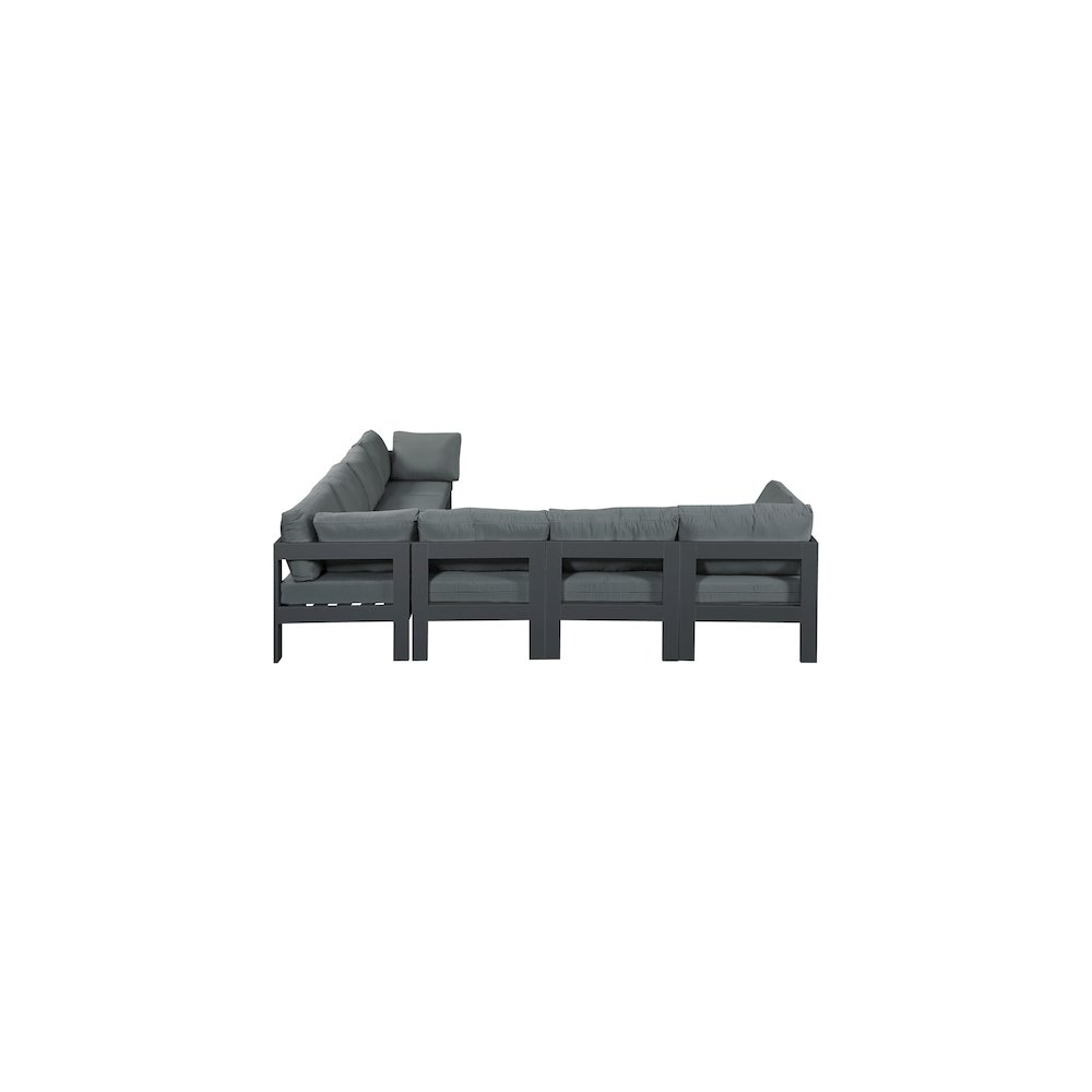 Nizuc Grey Water Resistant Fabric Outdoor Patio Modular Sectional
