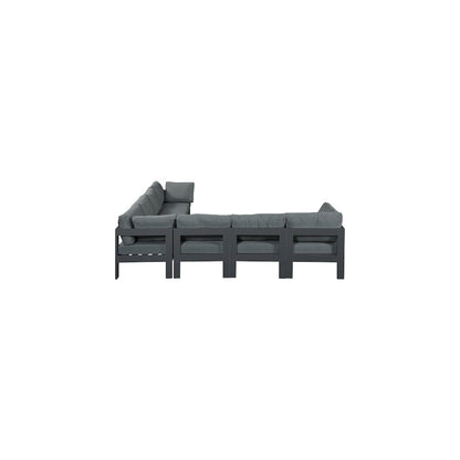 Nizuc Grey Water Resistant Fabric Outdoor Patio Modular Sectional