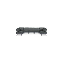 Nizuc Grey Water Resistant Fabric Outdoor Patio Modular Sectional