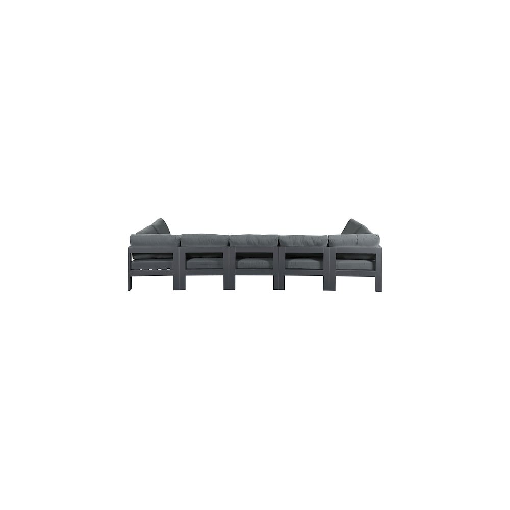 Nizuc Grey Water Resistant Fabric Outdoor Patio Modular Sectional