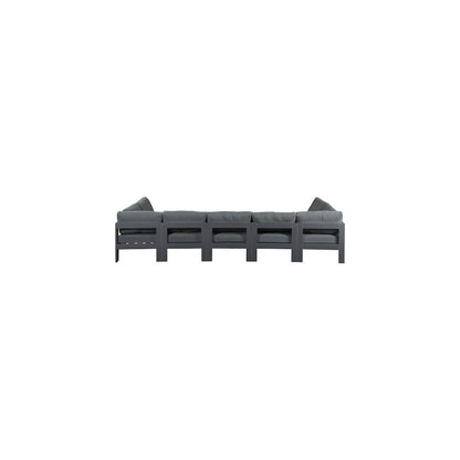 Nizuc Grey Water Resistant Fabric Outdoor Patio Modular Sectional