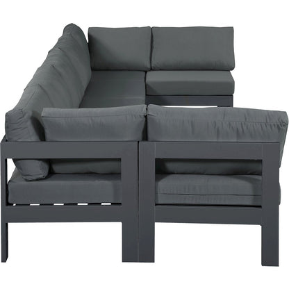 Nizuc Grey Water Resistant Fabric Outdoor Patio Modular Sectional