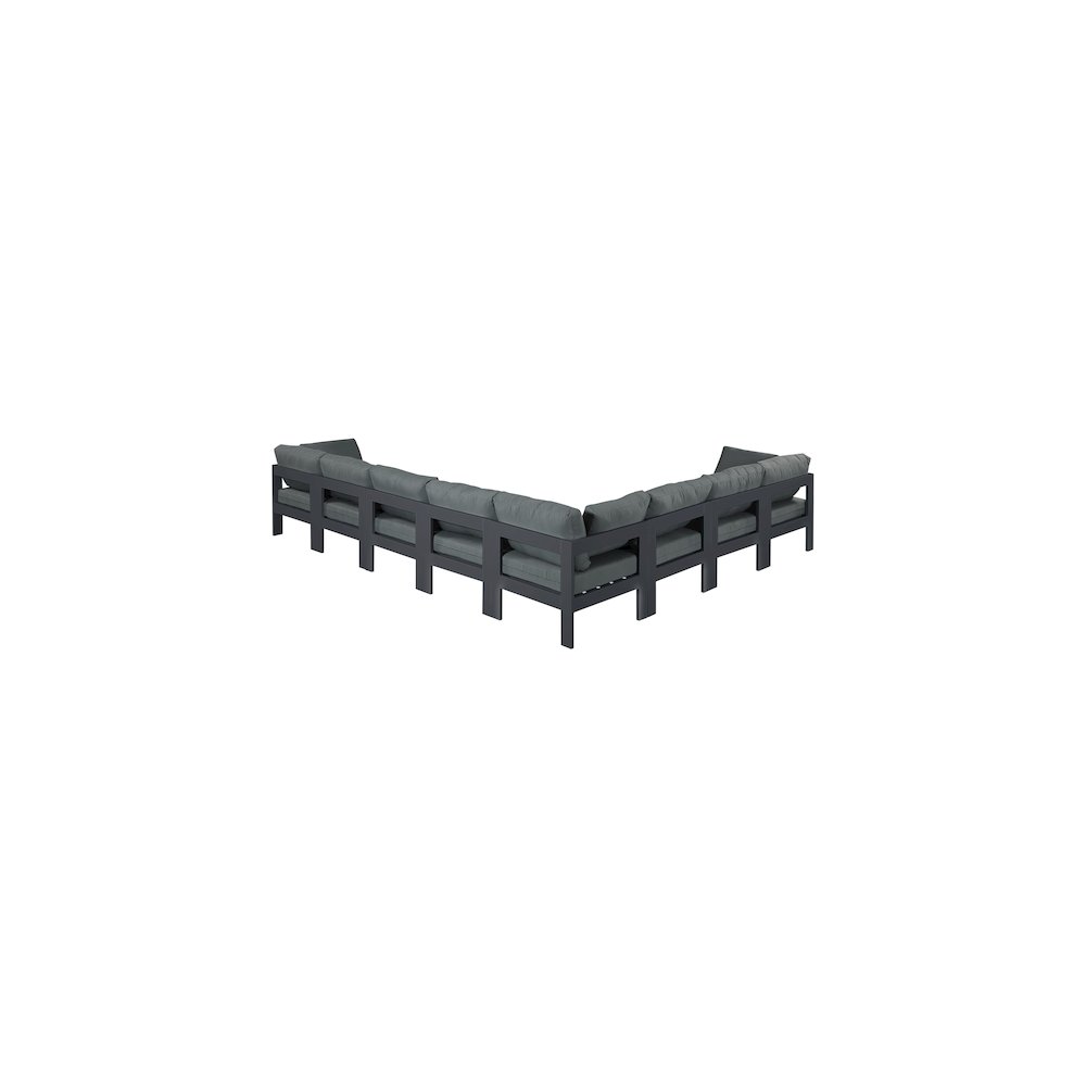 Nizuc Grey Water Resistant Fabric Outdoor Patio Modular Sectional