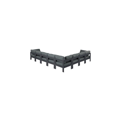 Nizuc Grey Water Resistant Fabric Outdoor Patio Modular Sectional