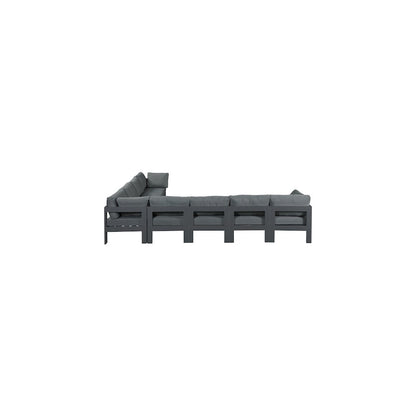 Nizuc Grey Water Resistant Fabric Outdoor Patio Modular Sectional