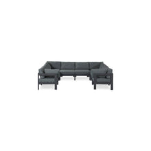 Nizuc Grey Water Resistant Fabric Outdoor Patio Modular Sectional