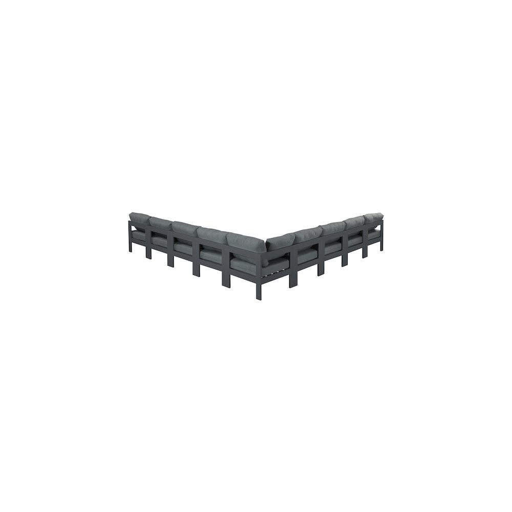 Nizuc Grey Water Resistant Fabric Outdoor Patio Modular Sectional
