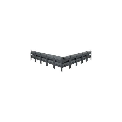 Nizuc Grey Water Resistant Fabric Outdoor Patio Modular Sectional