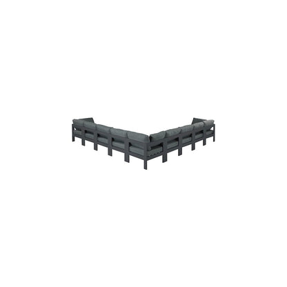 Nizuc Grey Water Resistant Fabric Outdoor Patio Modular Sectional