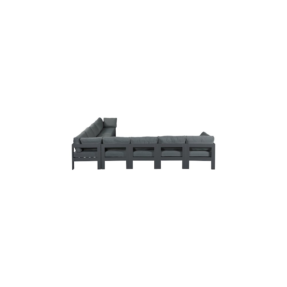 Nizuc Grey Water Resistant Fabric Outdoor Patio Modular Sectional